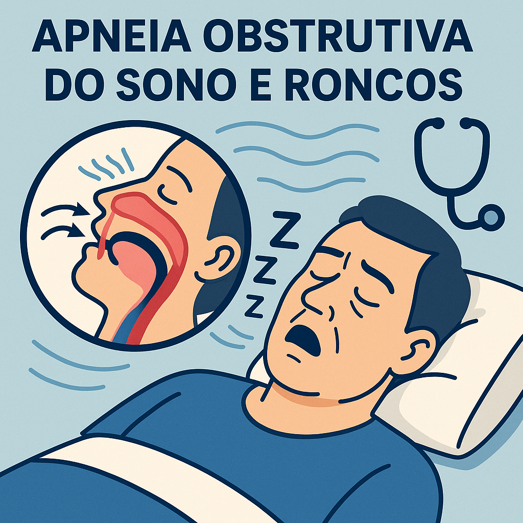 Homem roncando devido a AOS