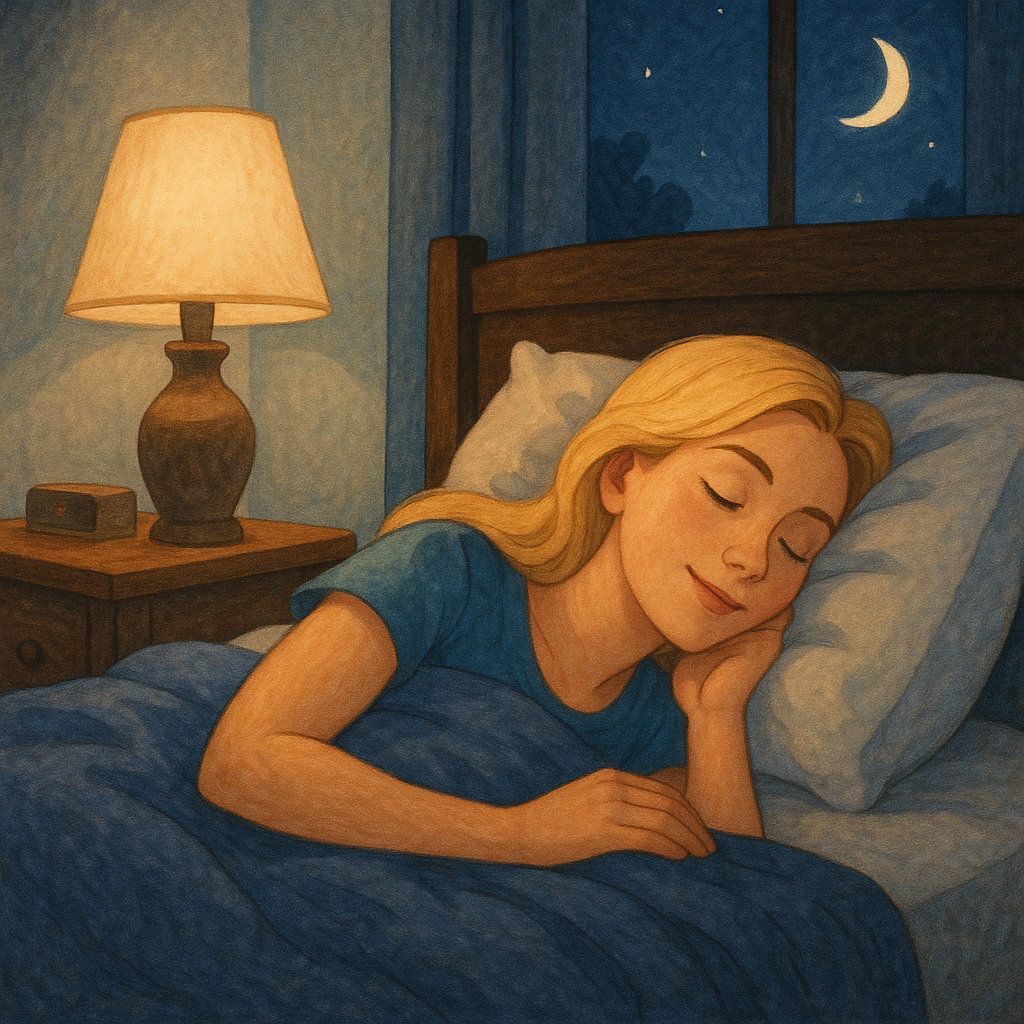 Uma mulher dorme tranquilamente após seguir o tratamento de um médico do sono